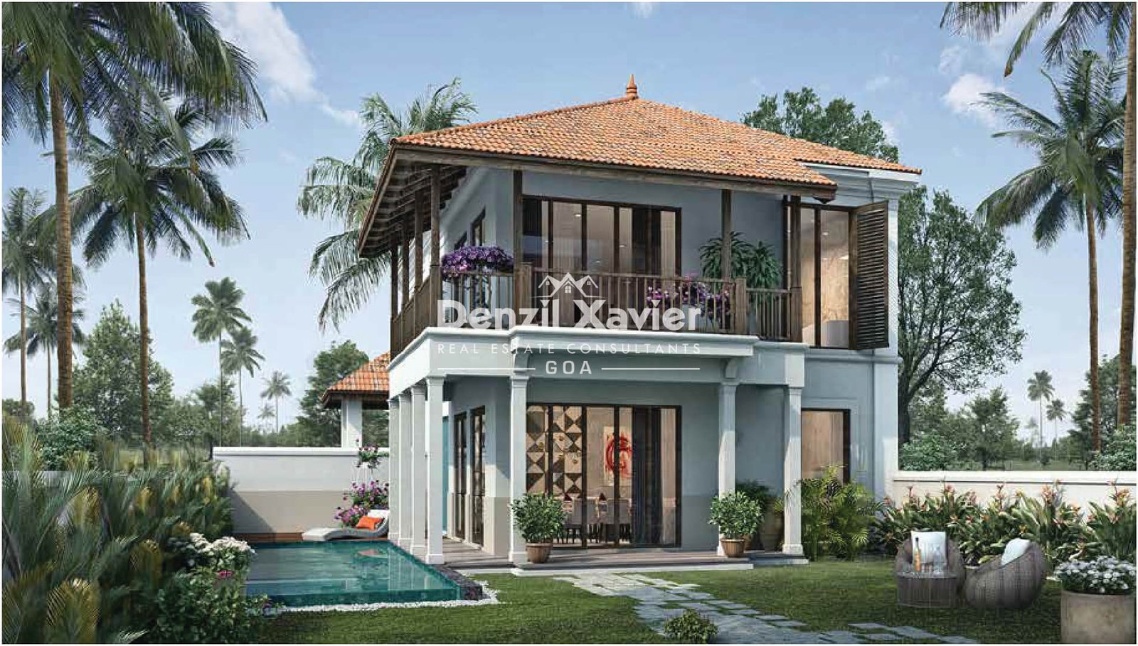 3BHK Villa with Private Pool and Private Garden having field view for